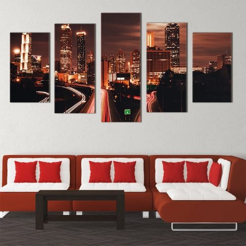 Atlanta by Night - Beautiful Home Décor | Unique Canvas