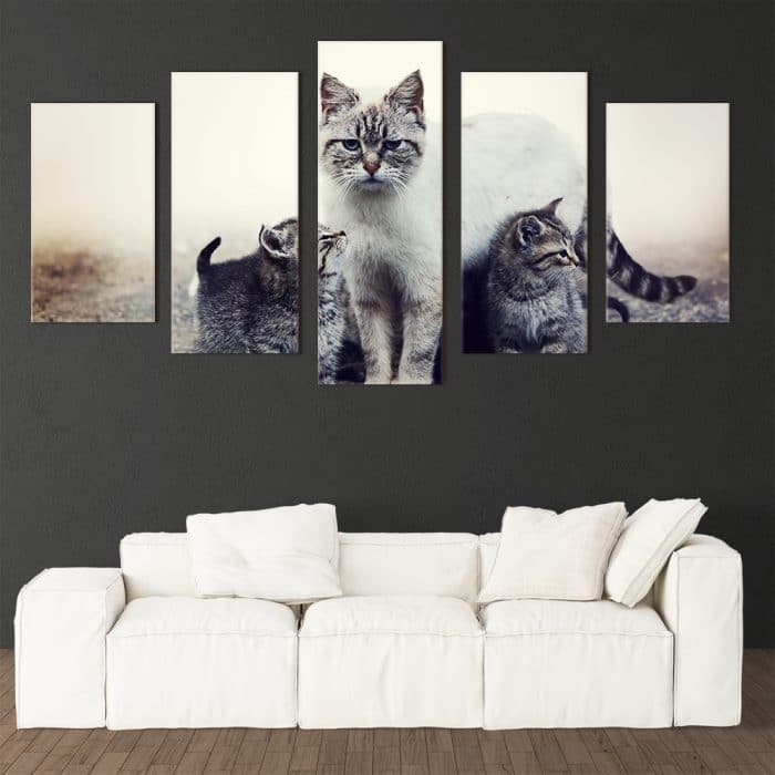 Cat Family - Beautiful Home Décor | Unique Canvas