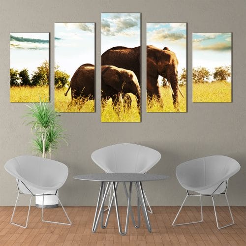 Majestic Elephants- Beautiful Home Décor | Unique Canvas