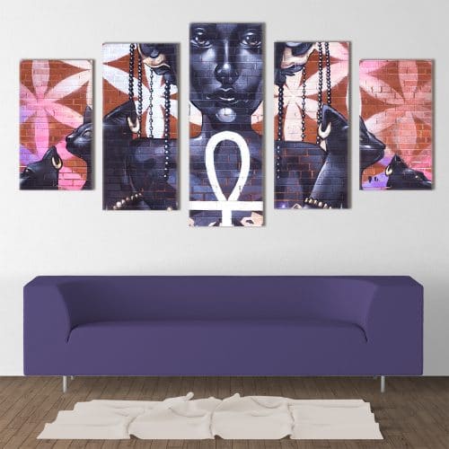 Black Cat Mural - Beautiful Home Décor | Unique Canvas