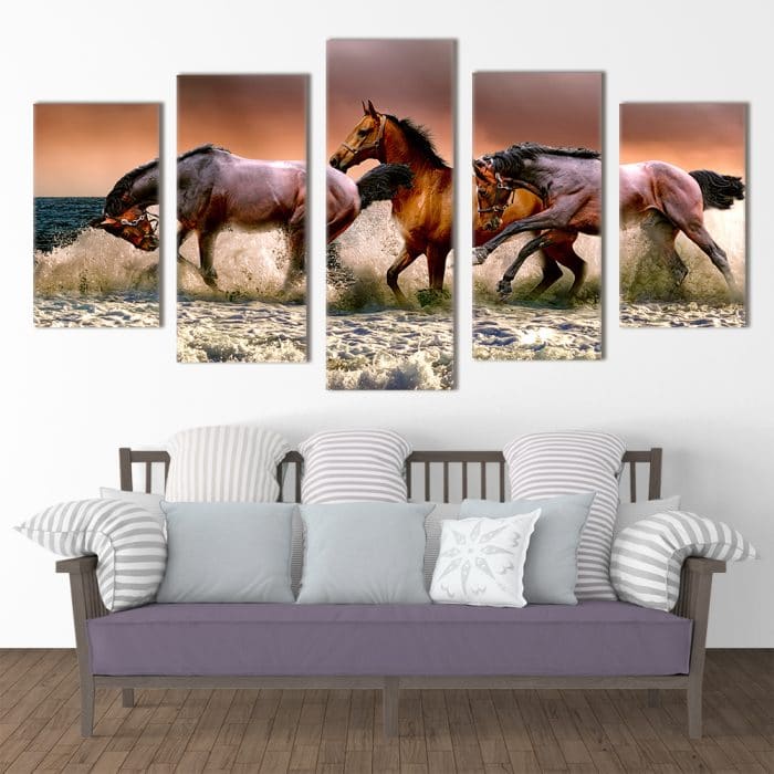 Horses by the Sea - Beautiful Home Décor | Unique Canvas
