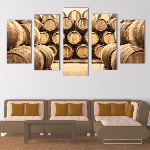 Winery Barrels unique canvas