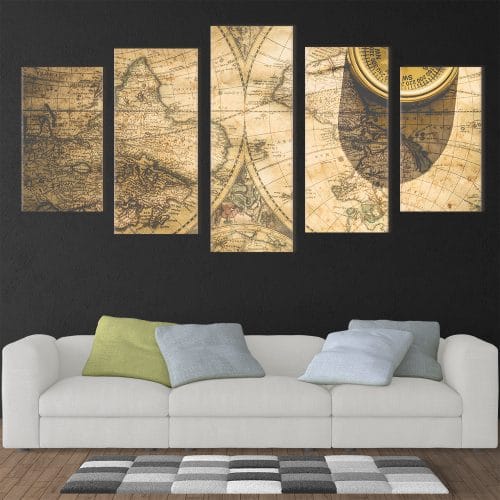 World Map unique canvas