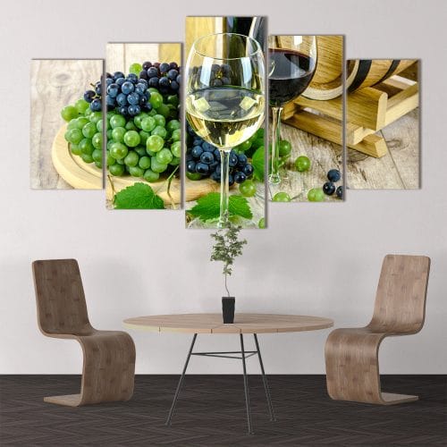 A Glass of Red and White unique canvas