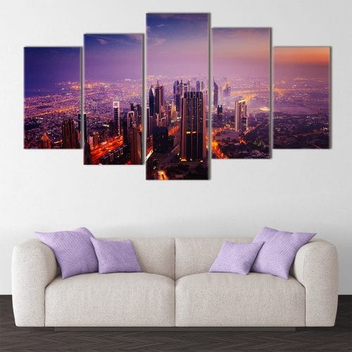 Dubai at Dusk - Beautiful Home Décor | Unique Canvas