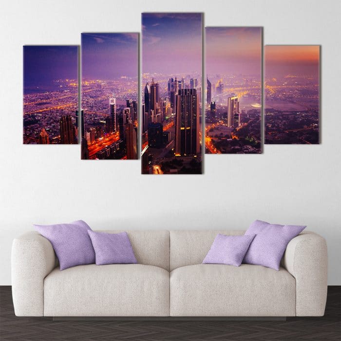 Dubai at Dusk - Beautiful Home Décor | Unique Canvas