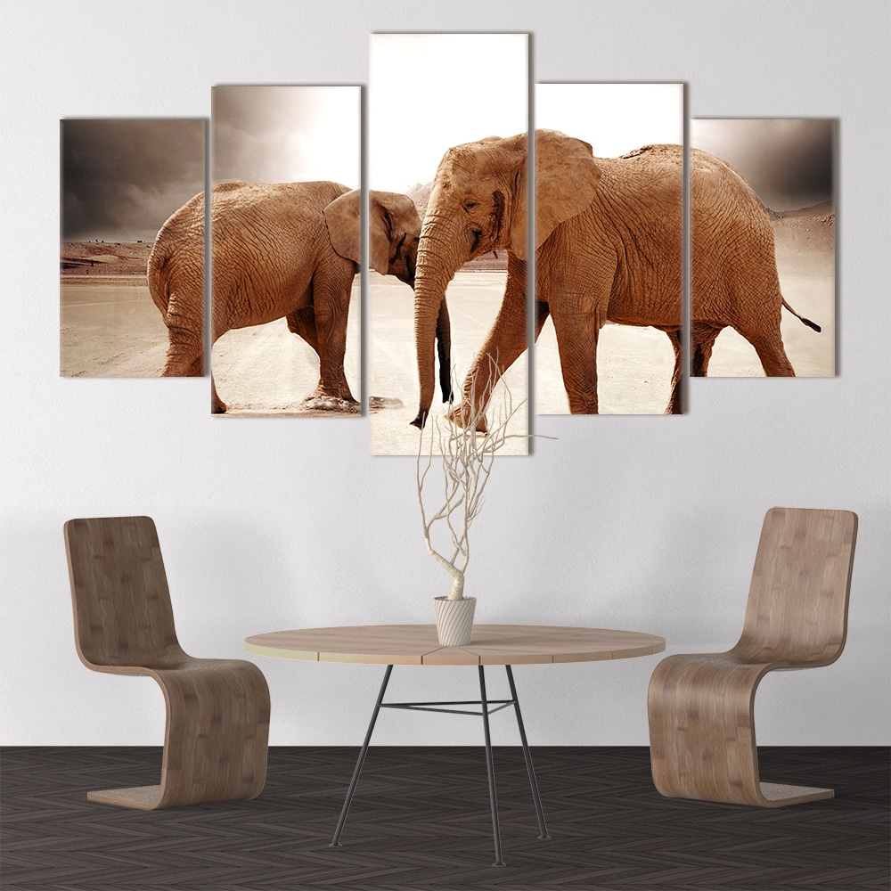Elephant Couple - Beautiful Home Décor | Unique Canvas