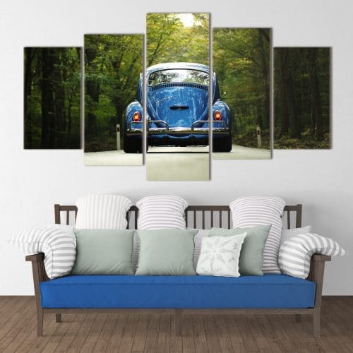 Buy Blue Bug Cars, Vintage Unique Canvas