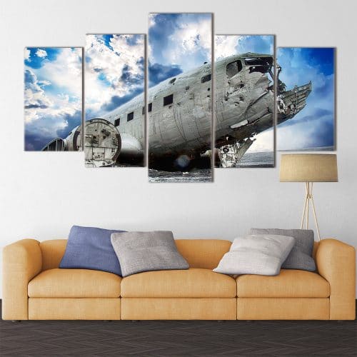 Buy Plane Wreck Unique Canvas