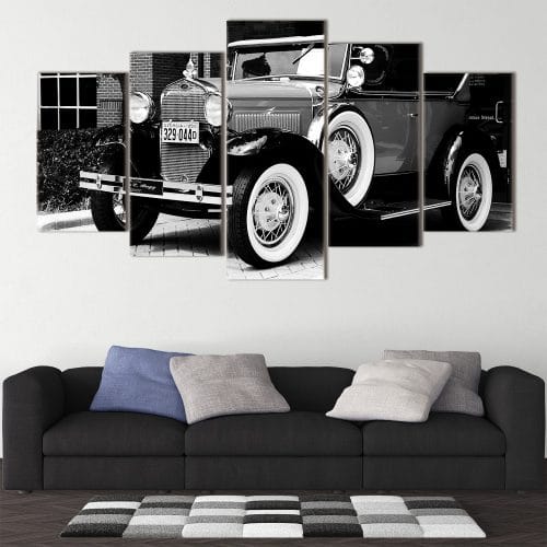 White Wall Car unique canvas