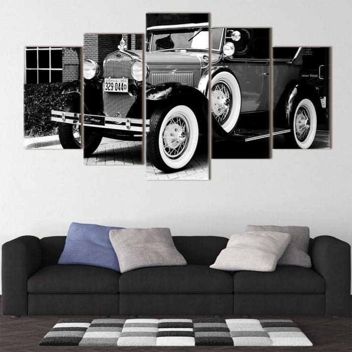 White Wall Car unique canvas
