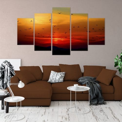 Birds at Sunset- Beautiful Home Décor | Unique Canvas