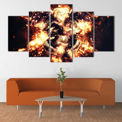 Golden Ganesh- Beautiful Home Décor | Unique Canvas