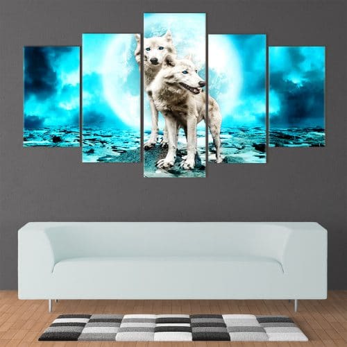Moonlight Wolves - Beautiful Home Décor | Unique Canvas