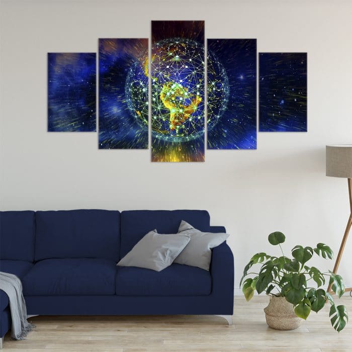 Buy Planet Earth Connected Unique Canvas