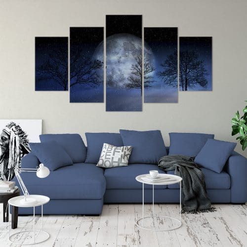 Winter Moon- Beautiful Home Décor | Unique Canvas