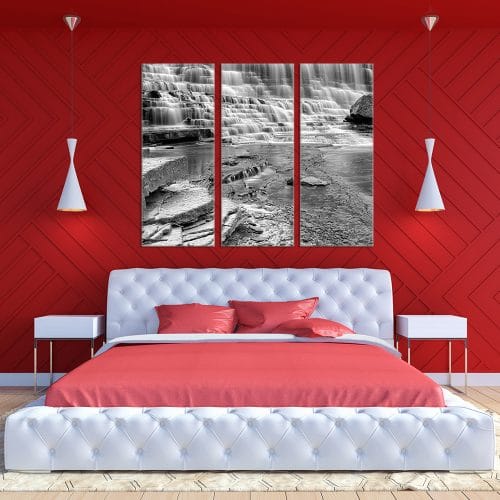 Black & White Waterfall - Beautiful Home Décor | Unique Canvas