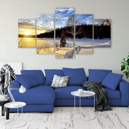 Winter Sunset- Beautiful Home Décor | Unique Canvas